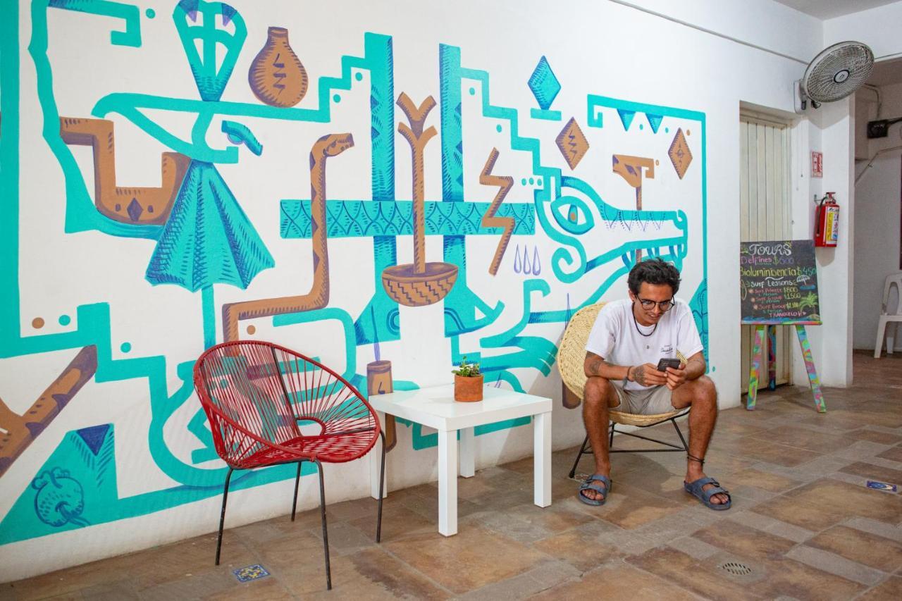 Terraza Dzahui H Hostel Puerto Escondido  Luaran gambar